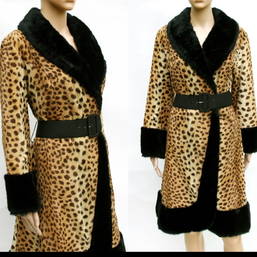 Vintage Faux Leopard print Coat